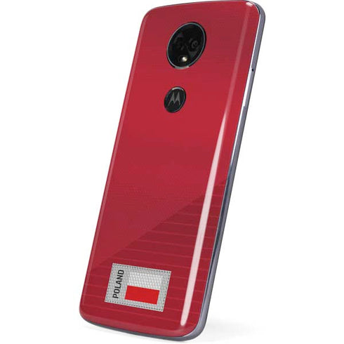 Poland Soccer Flag Moto E5 Plus Skin
